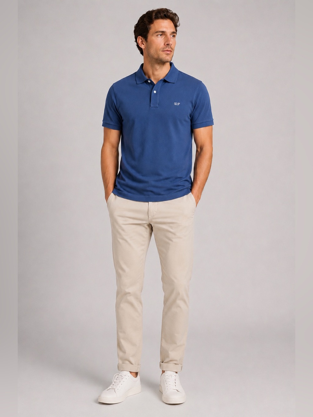Vineyard Vines Slim Fit Polo Shirt – Men’s Medium – Classic Blue